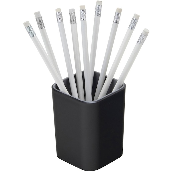 Pencil Cup, Fusion, 2-3/4x2-3/4x4, Black/Gray